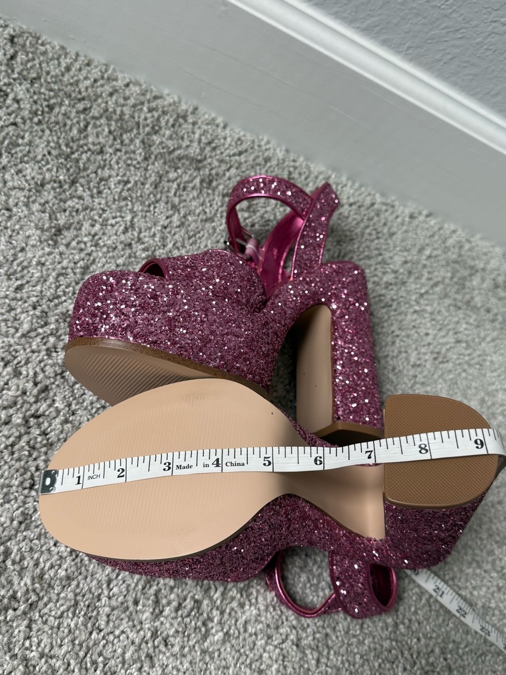 Steve Madden Sweets Pink Glitter Shoes - Picture 10 of 12